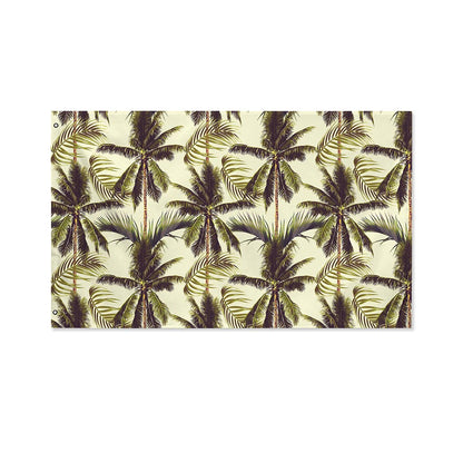 Vintage Palm Tree Pattern Print Polyester Flag