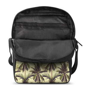 Vintage Palm Tree Pattern Print Rectangular Crossbody Bag