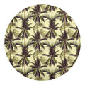 Vintage Palm Tree Pattern Print Round Blanket
