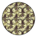 Vintage Palm Tree Pattern Print Round Floor Mat