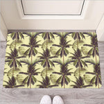 Vintage Palm Tree Pattern Print Rubber Doormat