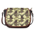 Vintage Palm Tree Pattern Print Saddle Bag