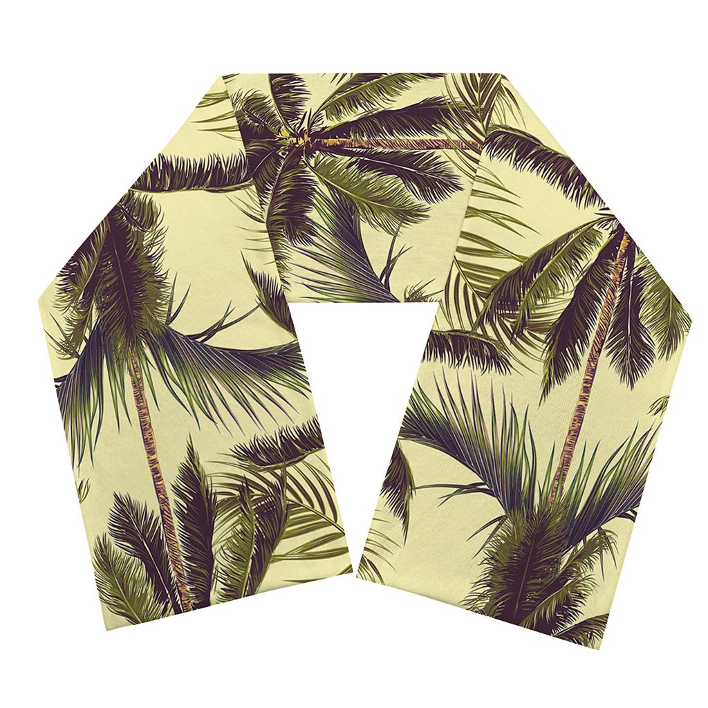 Vintage Palm Tree Pattern Print Scarf