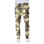 Vintage Palm Tree Pattern Print Scuba Joggers