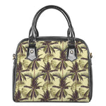 Vintage Palm Tree Pattern Print Shoulder Handbag