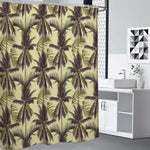 Vintage Palm Tree Pattern Print Shower Curtain