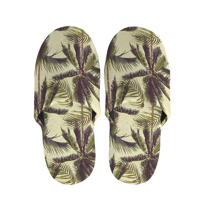 Vintage Palm Tree Pattern Print Slippers