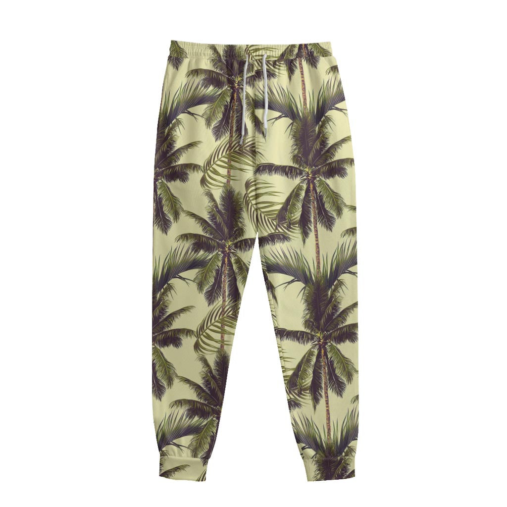 Vintage Palm Tree Pattern Print Sweatpants