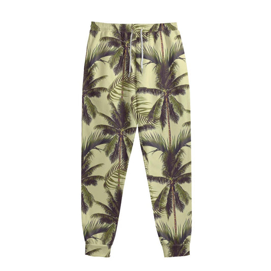 Vintage Palm Tree Pattern Print Sweatpants