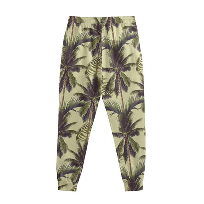 Vintage Palm Tree Pattern Print Sweatpants