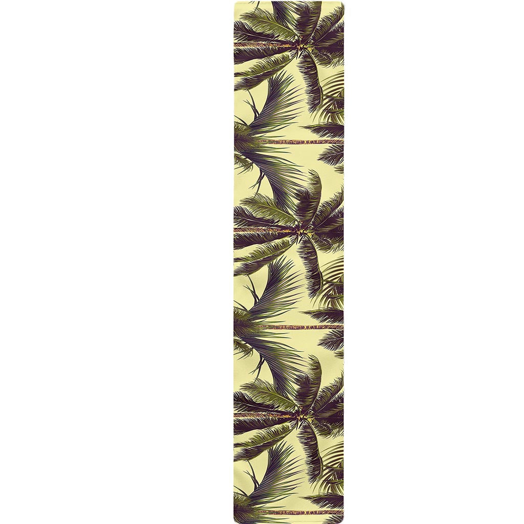 Vintage Palm Tree Pattern Print Table Runner