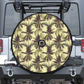 Vintage Palm Tree Pattern Print Tire Cover With Camera Hole