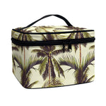 Vintage Palm Tree Pattern Print Travel Makeup Bag