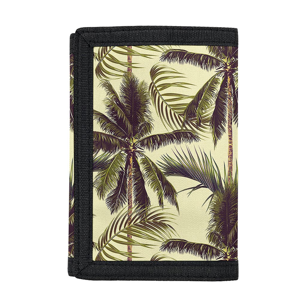 Vintage Palm Tree Pattern Print Trifold Wallet