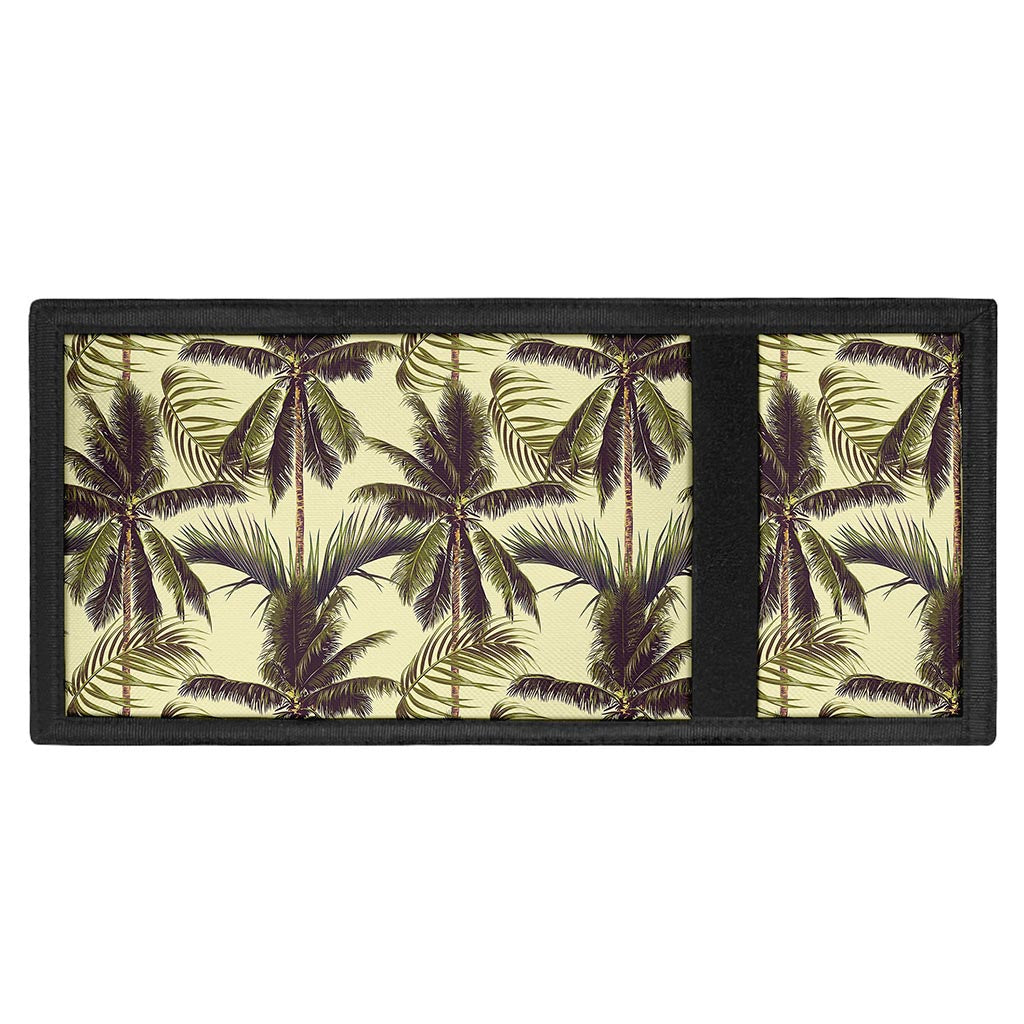 Vintage Palm Tree Pattern Print Trifold Wallet
