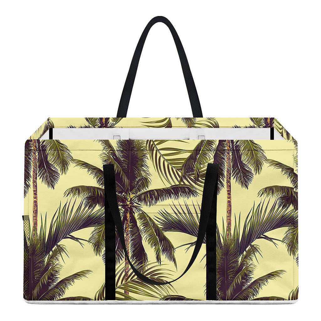 Vintage Palm Tree Pattern Print Utility Tote Bag