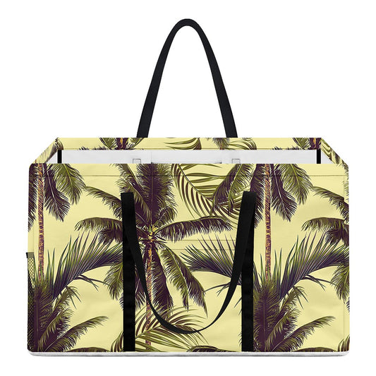 Vintage Palm Tree Pattern Print Utility Tote Bag