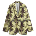 Vintage Palm Tree Pattern Print Women's Blazer