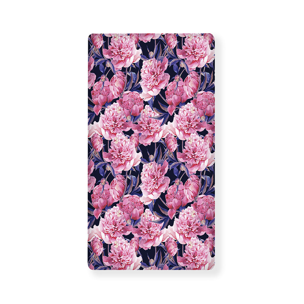 Vintage Pink Peony Floral Print Baby Crib Sheet