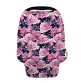 Vintage Pink Peony Floral Print Baby Seat Cover