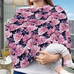 Vintage Pink Peony Floral Print Baby Seat Cover