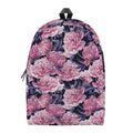 Vintage Pink Peony Floral Print School Backpack