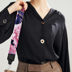 Vintage Pink Peony Floral Print Bag Strap