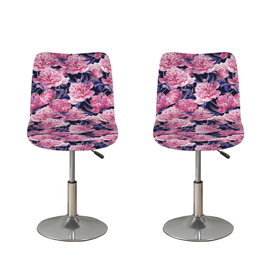 Vintage Pink Peony Floral Print Bar Stool Covers