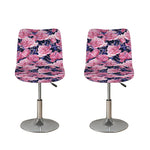 Vintage Pink Peony Floral Print Bar Stool Covers