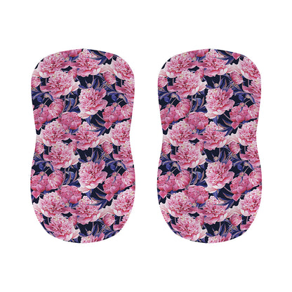 Vintage Pink Peony Floral Print Bar Stool Covers