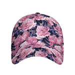 Vintage Pink Peony Floral Print Baseball Cap