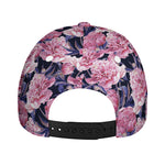 Vintage Pink Peony Floral Print Baseball Cap
