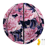 Vintage Pink Peony Floral Print Basketball