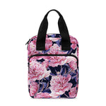 Vintage Pink Peony Floral Print Bible Tote Bag