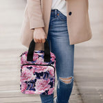 Vintage Pink Peony Floral Print Bible Tote Bag