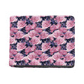 Vintage Pink Peony Floral Print Bifold Wallet