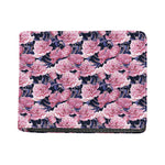 Vintage Pink Peony Floral Print Bifold Wallet