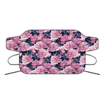 Vintage Pink Peony Floral Print Car Windshield Snow Cover