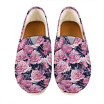 Vintage Pink Peony Floral Print Casual Shoes