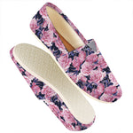 Vintage Pink Peony Floral Print Casual Shoes