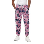 Vintage Pink Peony Floral Print Cotton Pants