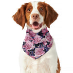 Vintage Pink Peony Floral Print Dog Bandana