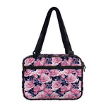 Vintage Pink Peony Floral Print Double Strap Bible Bag