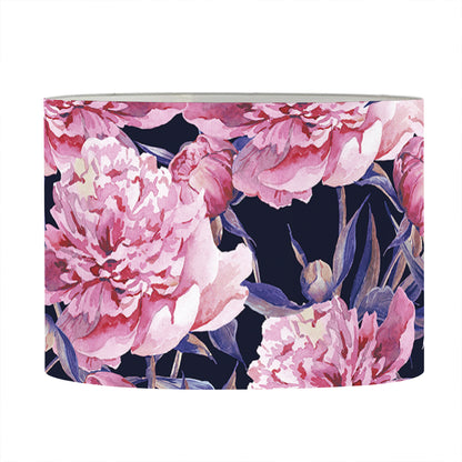 Vintage Pink Peony Floral Print Drum Lamp Shade