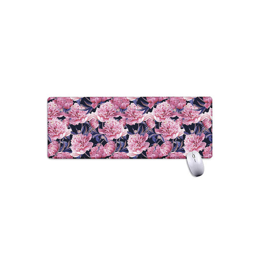 Vintage Pink Peony Floral Print Extended Mouse Pad
