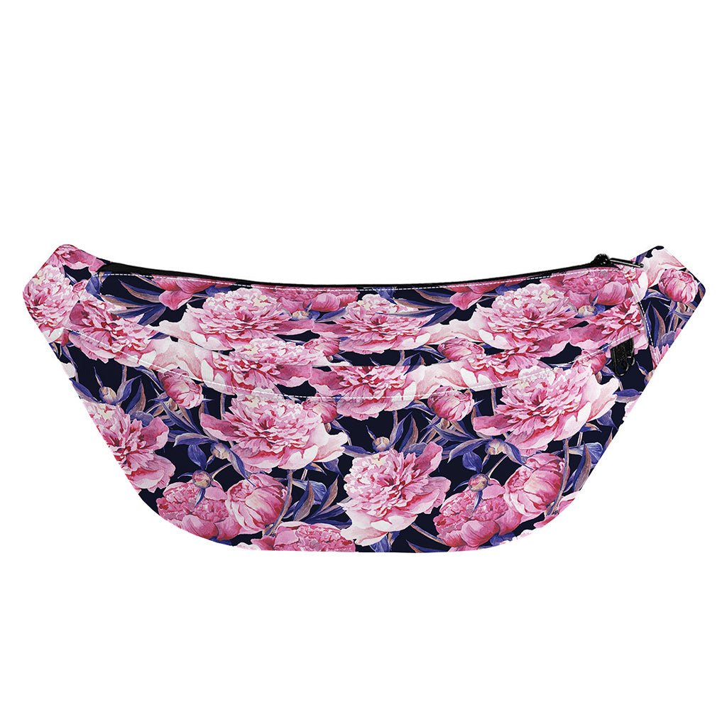 Vintage Pink Peony Floral Print Fanny Pack