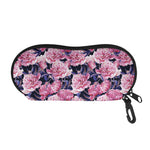Vintage Pink Peony Floral Print Glasses Case