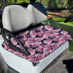 Vintage Pink Peony Floral Print Golf Cart Seat Cover