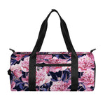 Vintage Pink Peony Floral Print Gym Bag