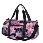 Vintage Pink Peony Floral Print Gym Bag